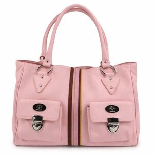 Christine Price Grayson Diaper Bag Pink Leather Tote Shoulder Bag